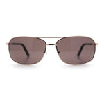 Mens Air Force Classic Narrow Rectangle Officer Cop Metal Rim Sunglasses