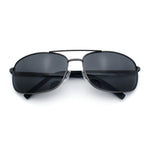Mens Air Force Classic Narrow Rectangle Officer Cop Metal Rim Sunglasses