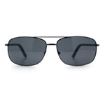 Mens Air Force Classic Narrow Rectangle Officer Cop Metal Rim Sunglasses