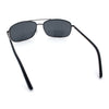 Mens Air Force Classic Narrow Rectangle Officer Cop Metal Rim Sunglasses
