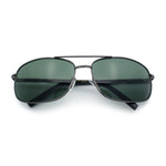 Mens Air Force Classic Narrow Rectangle Officer Cop Metal Rim Sunglasses