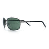 Mens Air Force Classic Narrow Rectangle Officer Cop Metal Rim Sunglasses