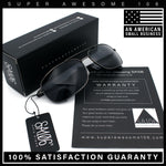 Mens Air Force Classic Narrow Rectangle Officer Cop Metal Rim Sunglasses