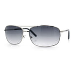 Mens Air Force Classic Narrow Rectangle Officer Cop Metal Rim Sunglasses