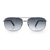 Mens Air Force Classic Narrow Rectangle Officer Cop Metal Rim Sunglasses