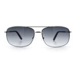 Mens Air Force Classic Narrow Rectangle Officer Cop Metal Rim Sunglasses