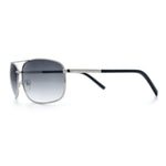 Mens Air Force Classic Narrow Rectangle Officer Cop Metal Rim Sunglasses