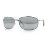 Mens Air Force Classic Narrow Rectangle Officer Cop Metal Rim Sunglasses
