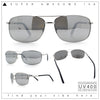 Mens Air Force Classic Narrow Rectangle Officer Cop Metal Rim Sunglasses