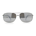 Mens Air Force Classic Narrow Rectangle Officer Cop Metal Rim Sunglasses