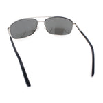 Mens Air Force Classic Narrow Rectangle Officer Cop Metal Rim Sunglasses