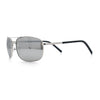 Mens Air Force Classic Narrow Rectangle Officer Cop Metal Rim Sunglasses