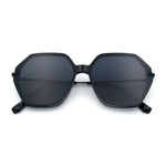 Womens Large Fancy Octagonal Retro Designer Mod Fashion Sunglasses