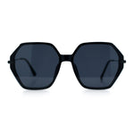 Womens Large Fancy Octagonal Retro Designer Mod Fashion Sunglasses