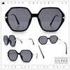 Womens Large Fancy Octagonal Retro Designer Mod Fashion Sunglasses