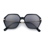 Womens Large Fancy Octagonal Retro Designer Mod Fashion Sunglasses