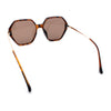 Womens Large Fancy Octagonal Retro Designer Mod Fashion Sunglasses