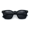 Polarized Iconic Thick Bevel Horn Rim Rectangular Hipster Sunglasses