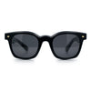 Polarized Iconic Thick Bevel Horn Rim Rectangular Hipster Sunglasses