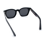 Polarized Iconic Thick Bevel Horn Rim Rectangular Hipster Sunglasses