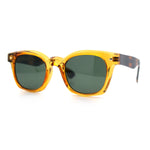 Polarized Iconic Thick Bevel Horn Rim Rectangular Hipster Sunglasses