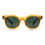 Polarized Iconic Thick Bevel Horn Rim Rectangular Hipster Sunglasses