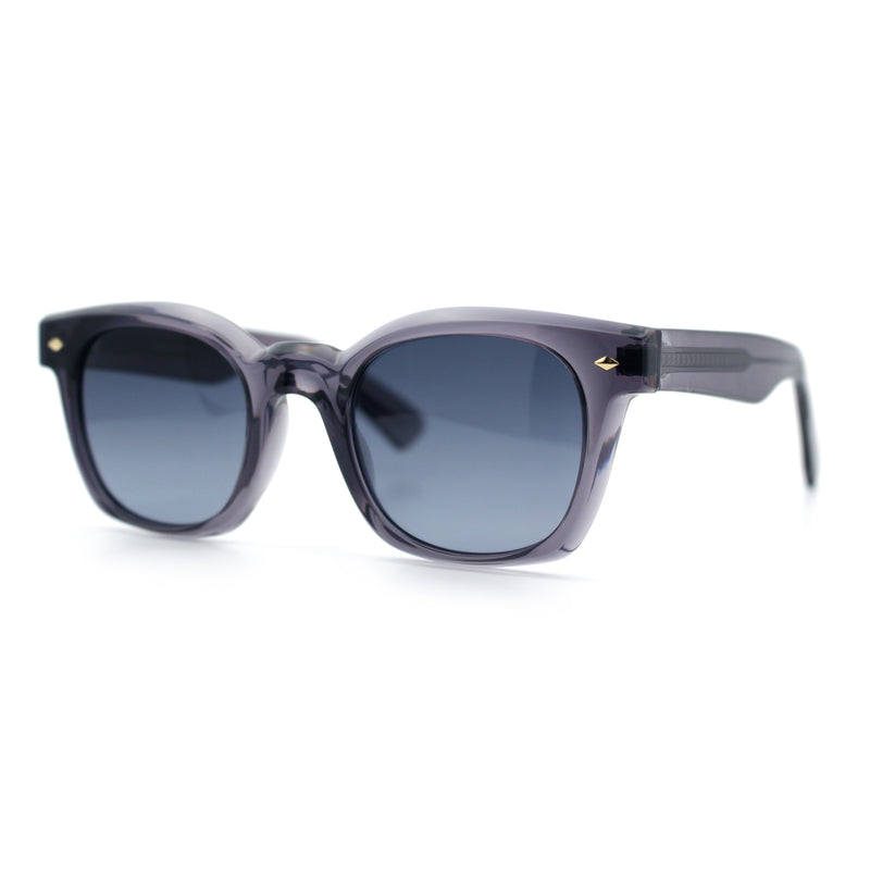 Polarized Iconic Thick Bevel Horn Rim Rectangular Hipster Sunglasses