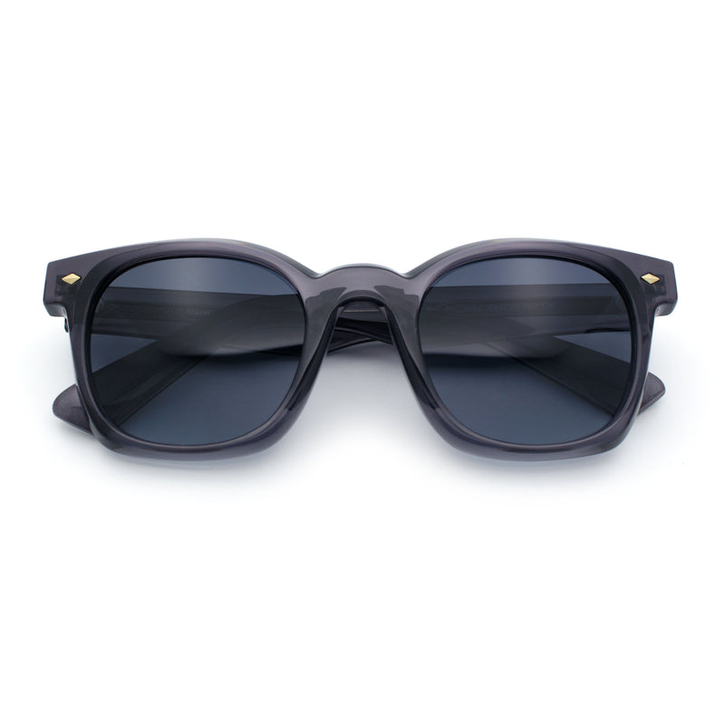Polarized Iconic Thick Bevel Horn Rim Rectangular Hipster Sunglasses