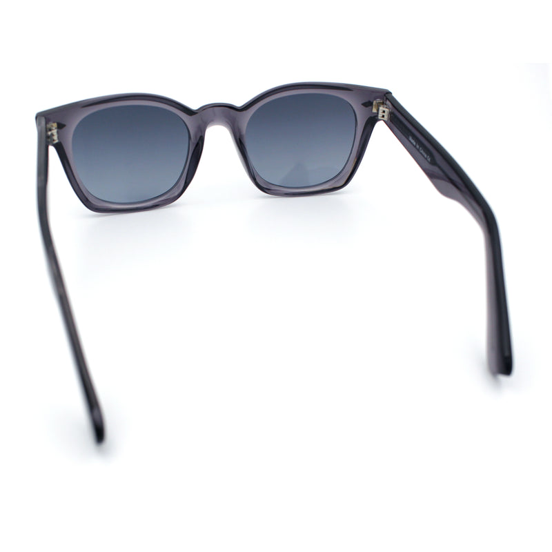 Polarized Iconic Thick Bevel Horn Rim Rectangular Hipster Sunglasses