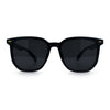 Gentlemanly Fancy Metal Hinge Oversized Thin Plastic Horn Rim Sunglasses