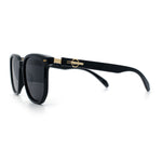 Gentlemanly Fancy Metal Hinge Oversized Thin Plastic Horn Rim Sunglasses