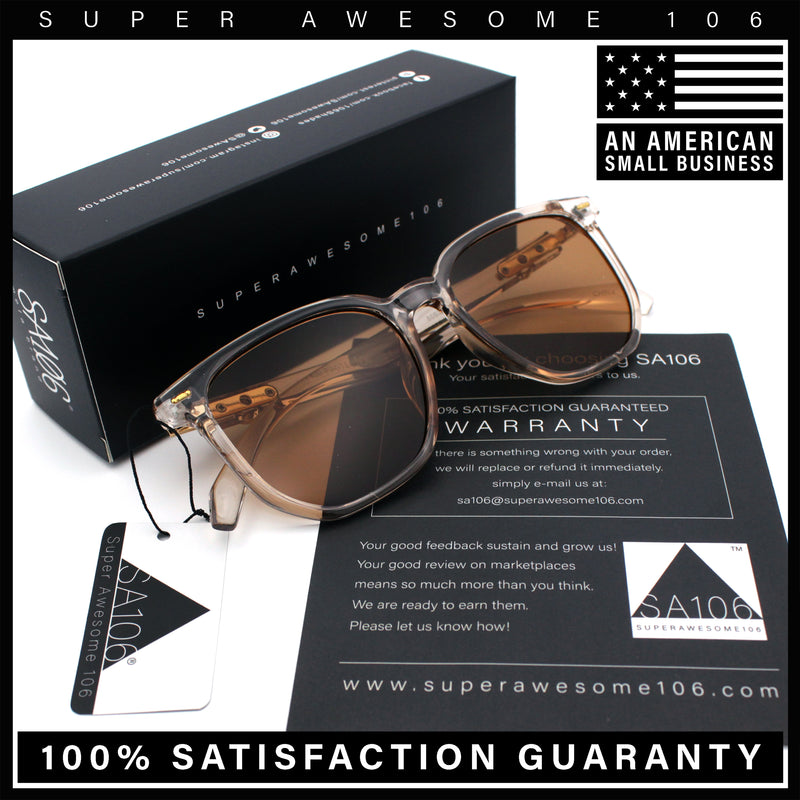 Gentlemanly Fancy Metal Hinge Oversized Thin Plastic Horn Rim Sunglasses