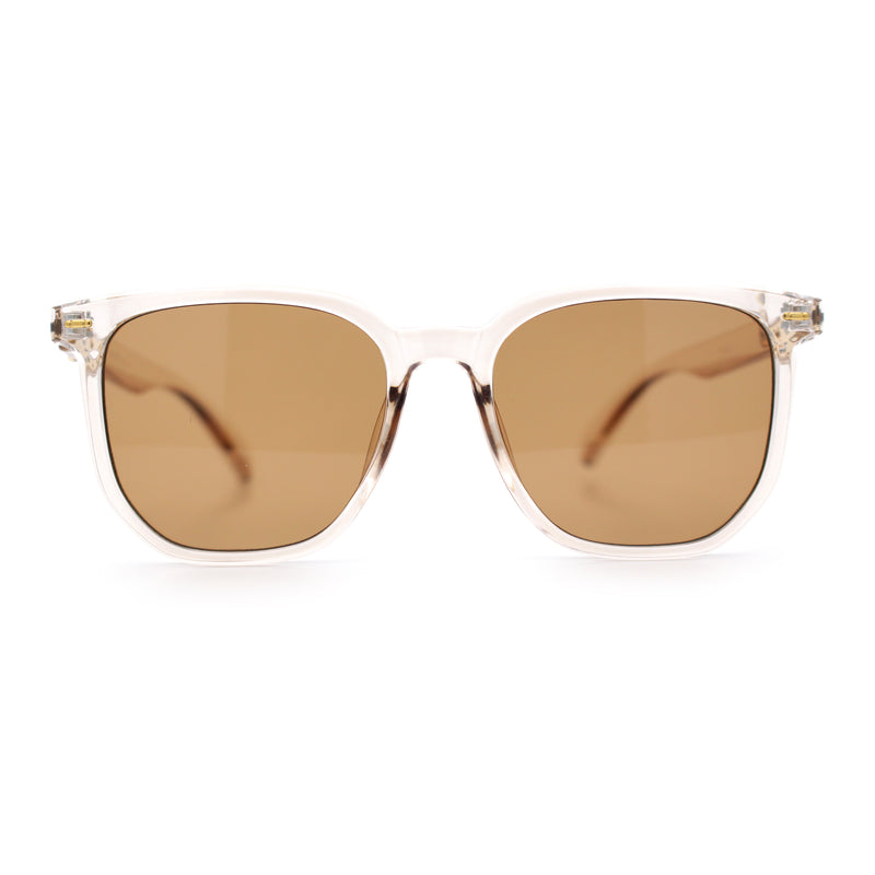 Gentlemanly Fancy Metal Hinge Oversized Thin Plastic Horn Rim Sunglasses