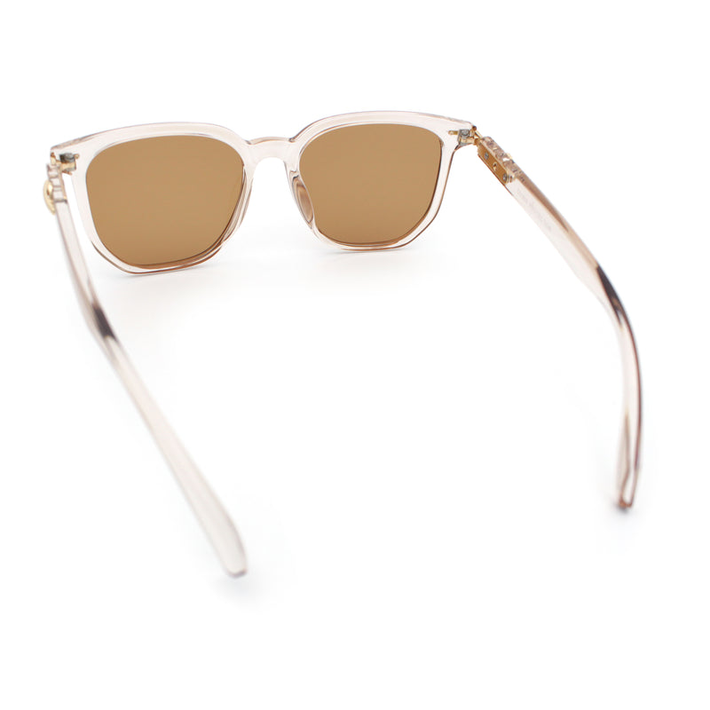 Gentlemanly Fancy Metal Hinge Oversized Thin Plastic Horn Rim Sunglasses