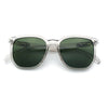 Gentlemanly Fancy Metal Hinge Oversized Thin Plastic Horn Rim Sunglasses