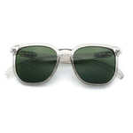 Gentlemanly Fancy Metal Hinge Oversized Thin Plastic Horn Rim Sunglasses