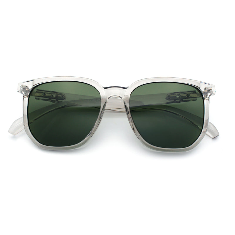 Gentlemanly Fancy Metal Hinge Oversized Thin Plastic Horn Rim Sunglasses