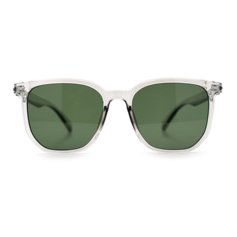 Gentlemanly Fancy Metal Hinge Oversized Thin Plastic Horn Rim Sunglasses
