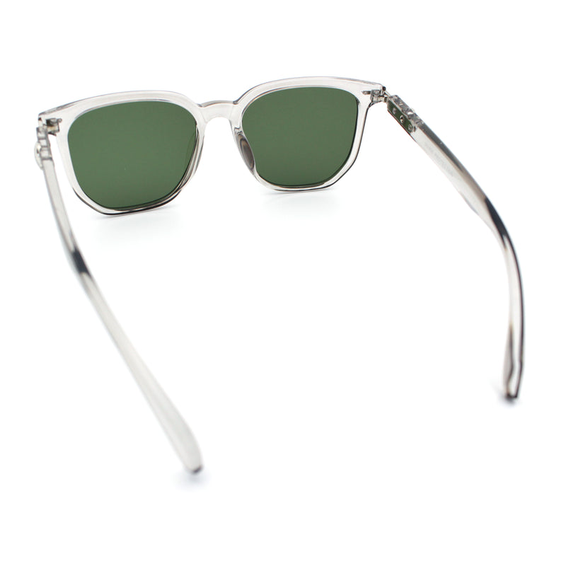 Gentlemanly Fancy Metal Hinge Oversized Thin Plastic Horn Rim Sunglasses