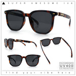 Gentlemanly Fancy Metal Hinge Oversized Thin Plastic Horn Rim Sunglasses
