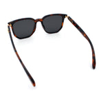 Gentlemanly Fancy Metal Hinge Oversized Thin Plastic Horn Rim Sunglasses