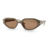 Womens Elegant Mod Geometric Oval Rectangle Plastic Fashion Sunglasses