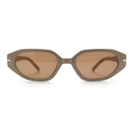Womens Elegant Mod Geometric Oval Rectangle Plastic Fashion Sunglasses