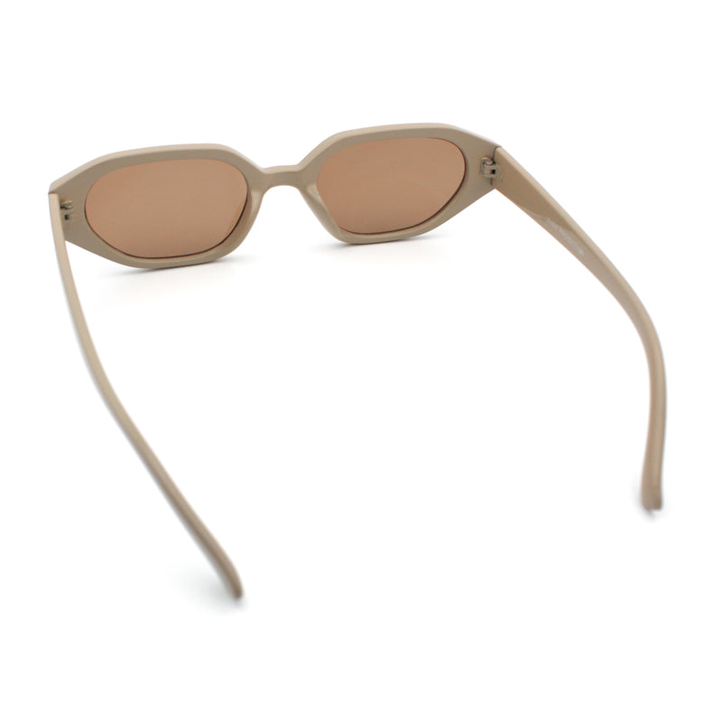 Womens Elegant Mod Geometric Oval Rectangle Plastic Fashion Sunglasses