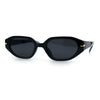 Womens Elegant Mod Geometric Oval Rectangle Plastic Fashion Sunglasses