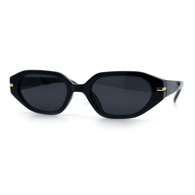 Womens Elegant Mod Geometric Oval Rectangle Plastic Fashion Sunglasses