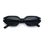 Womens Elegant Mod Geometric Oval Rectangle Plastic Fashion Sunglasses