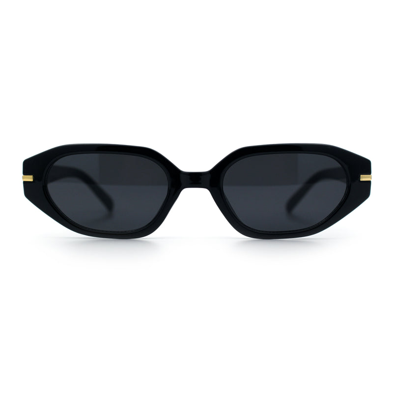 Womens Elegant Mod Geometric Oval Rectangle Plastic Fashion Sunglasses