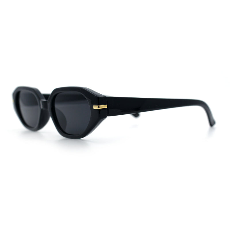 Womens Elegant Mod Geometric Oval Rectangle Plastic Fashion Sunglasses