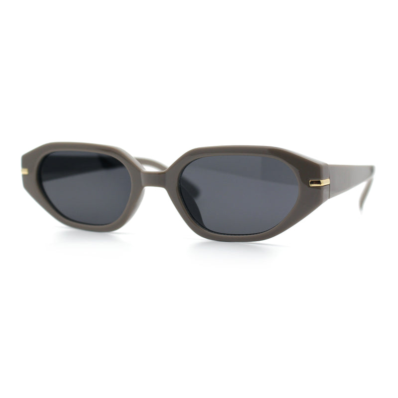 Womens Elegant Mod Geometric Oval Rectangle Plastic Fashion Sunglasses